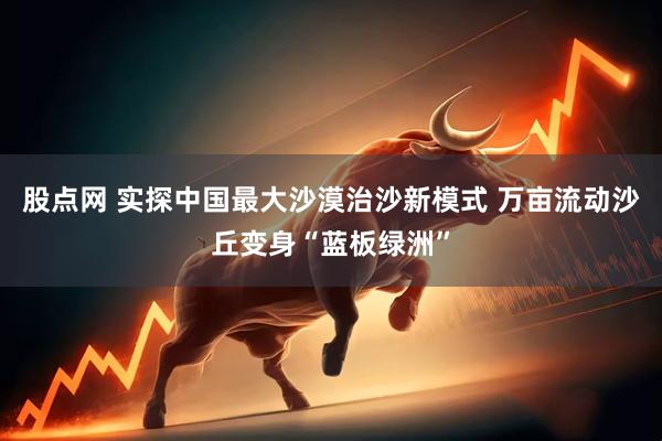 股点网 实探中国最大沙漠治沙新模式 万亩流动沙丘变身“蓝板绿洲”