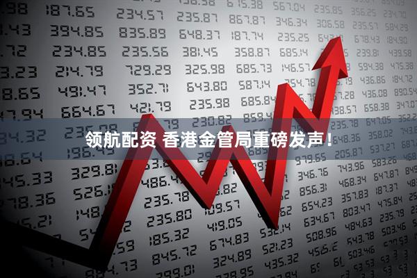领航配资 香港金管局重磅发声！